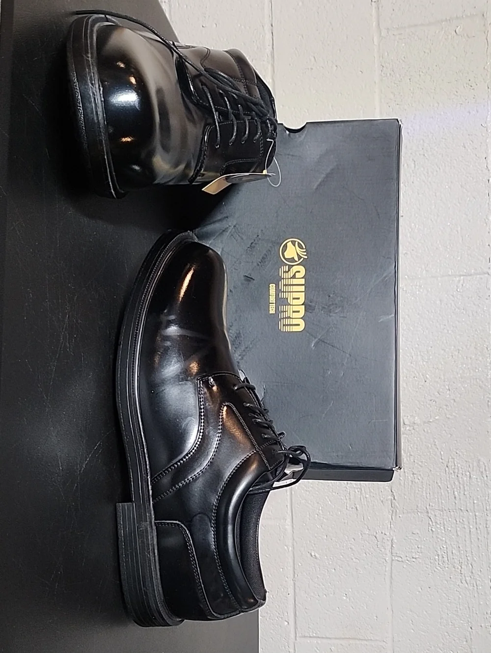 Deer Stag Supro Men's Black Lace-Up Leather Dress Shoes